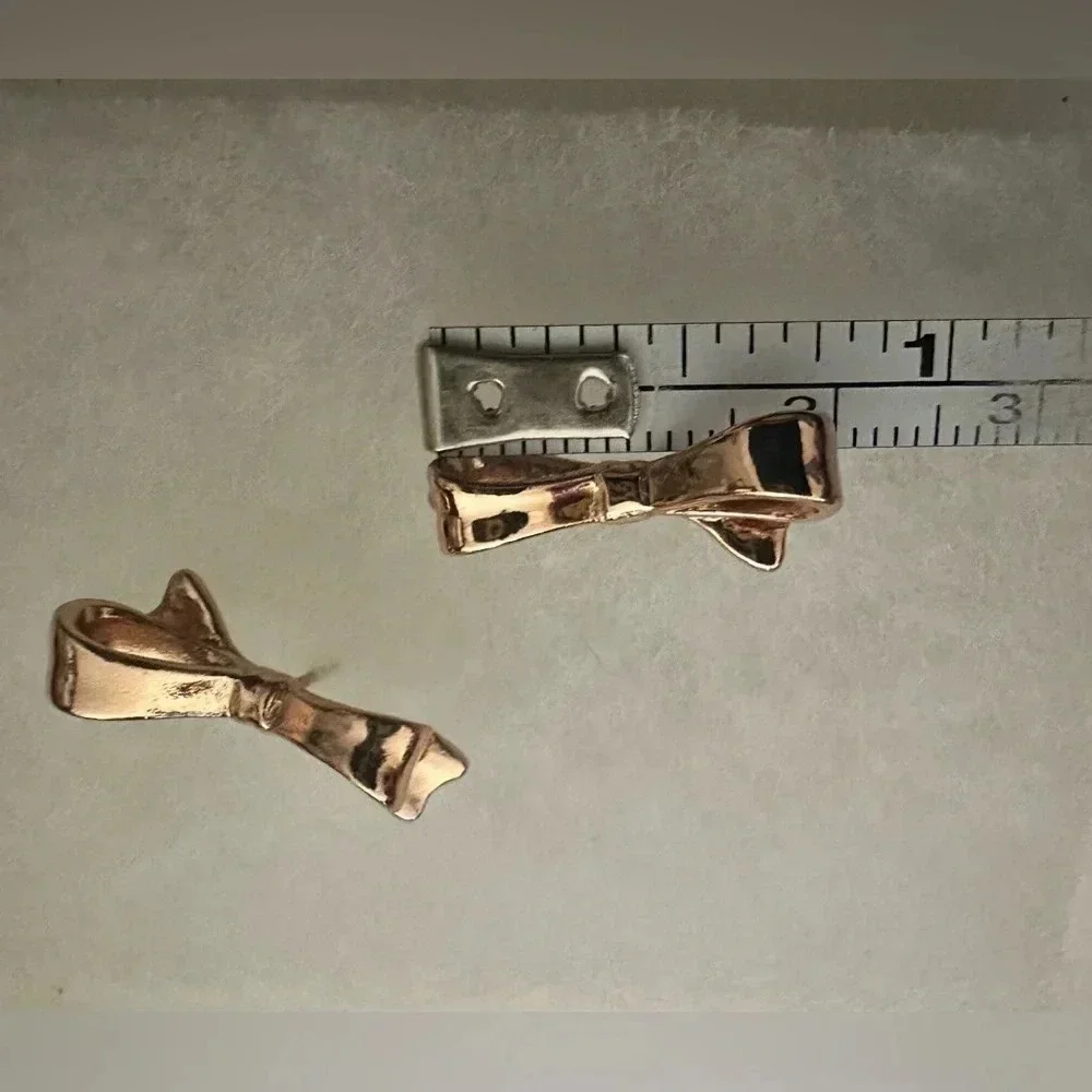 Genuine Vintage Kate Spade Gold Tone Bow Stud Earring